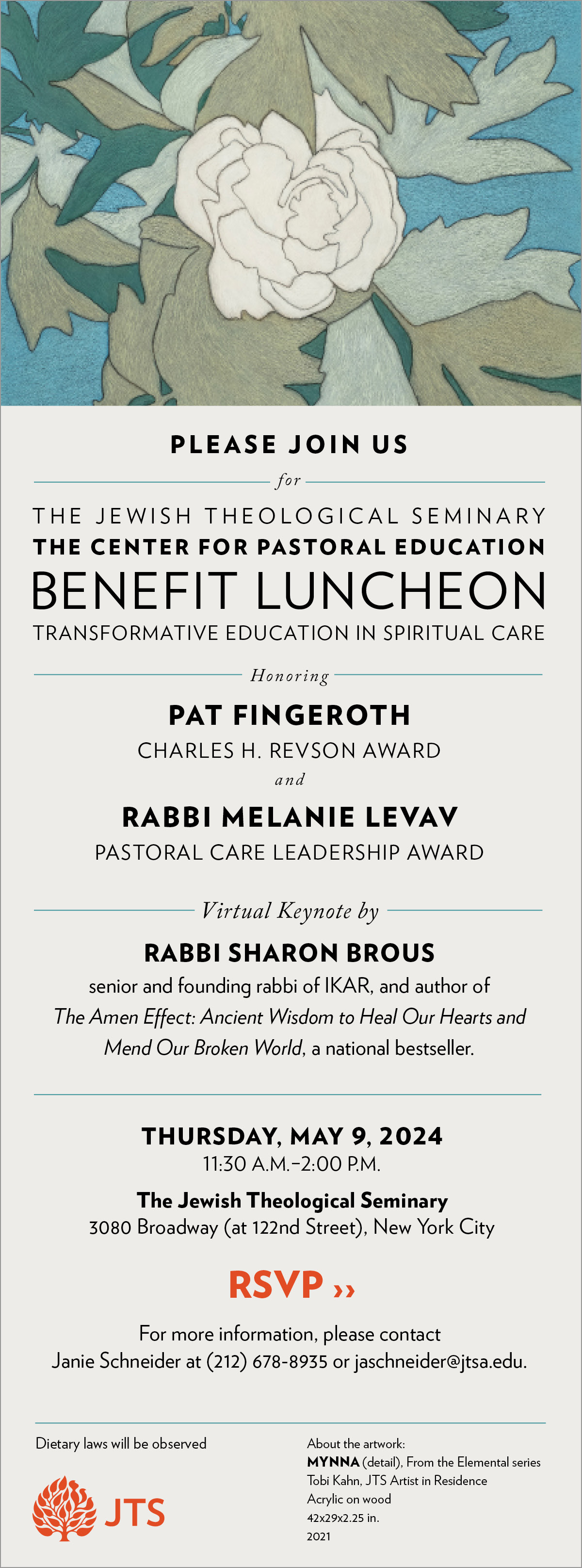 Save the date on Thursday, May 9 for The Center for Pastoral Education Benefit Luncheon. 
